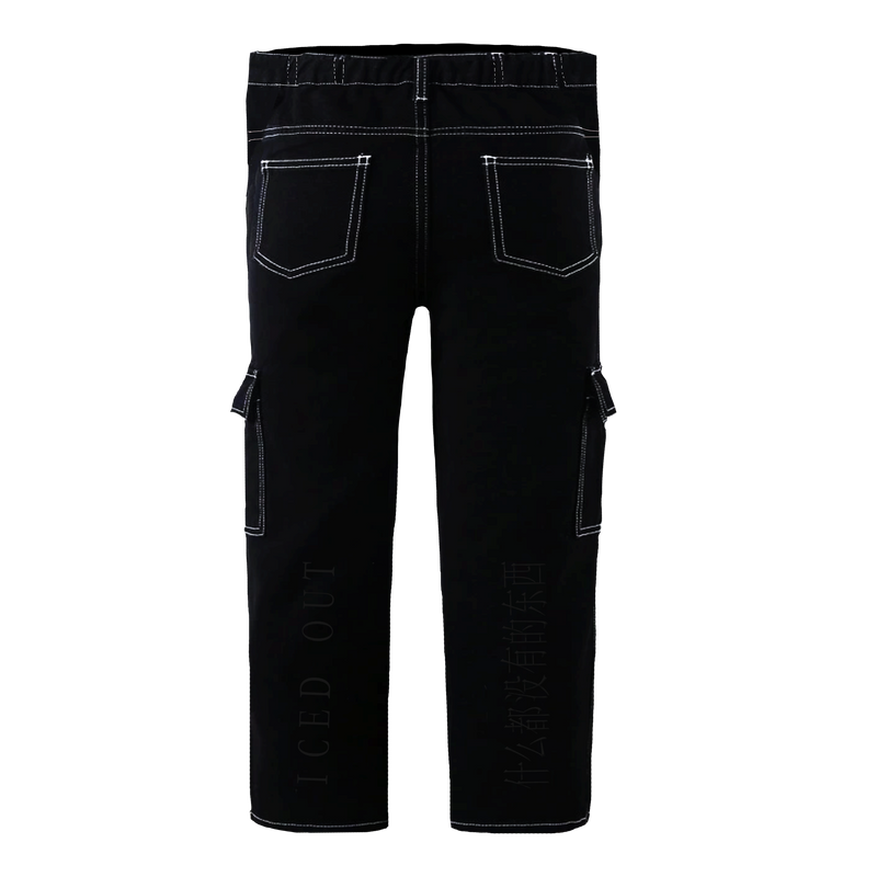 Black cargo jeans